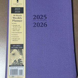 Sorrento Press Purple 18-Month Weekly Planner